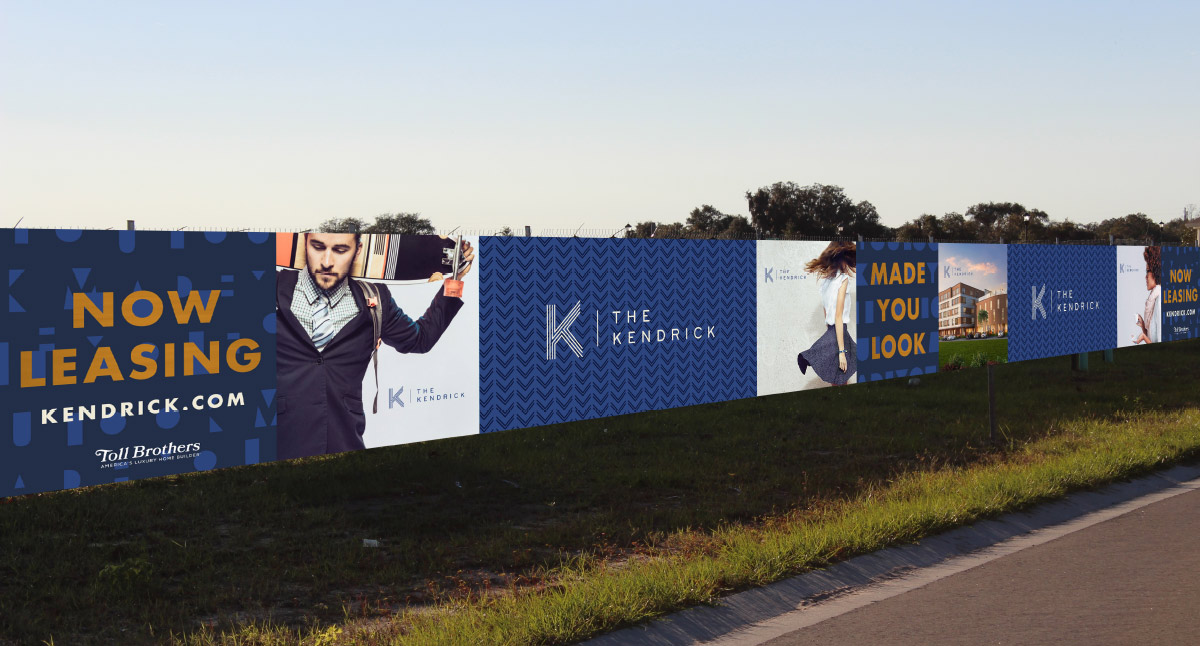 The Kendrick fence banner